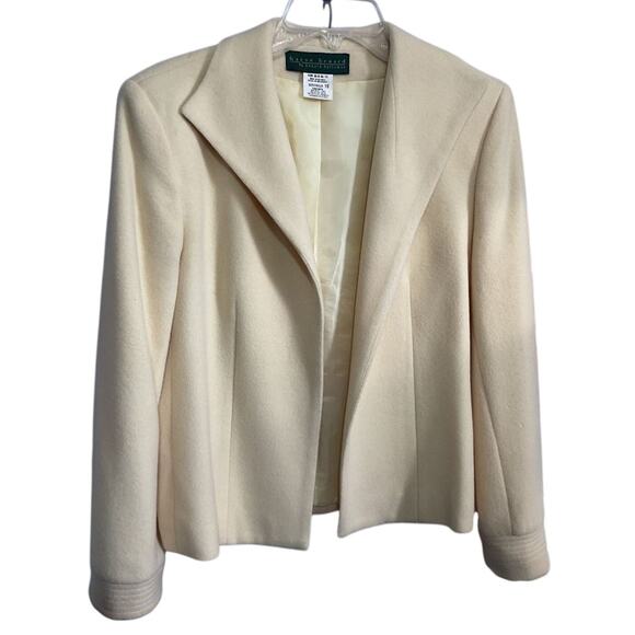 Vintage Harve’ Bernard Wool Cashmere Nylon Yellow Size 10 Blazer - Picture 6 of 10